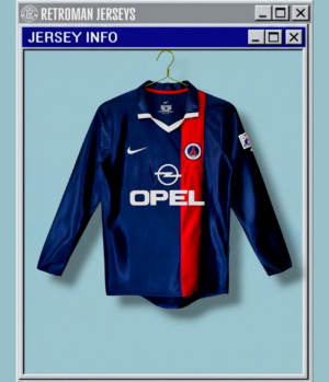 PSG 2001-02 Home Shirt Long Sleeved