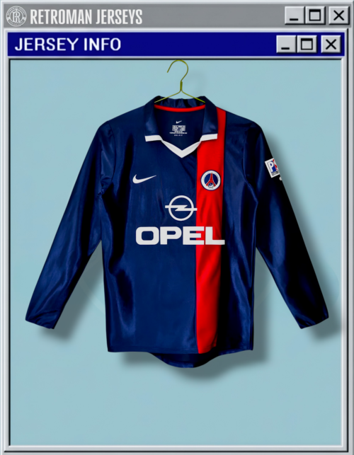 PSG 2001-02 Home Shirt Long Sleeved