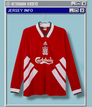 1993-94 Liverpool Long Sleeve Home Jersey - Adidas x Carlsberg