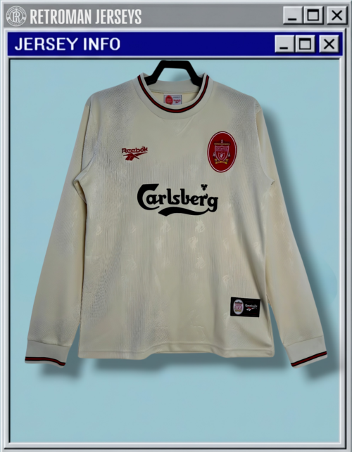 1996-97 Liverpool Long Sleeve Home Jersey - Reebok x Carlsberg