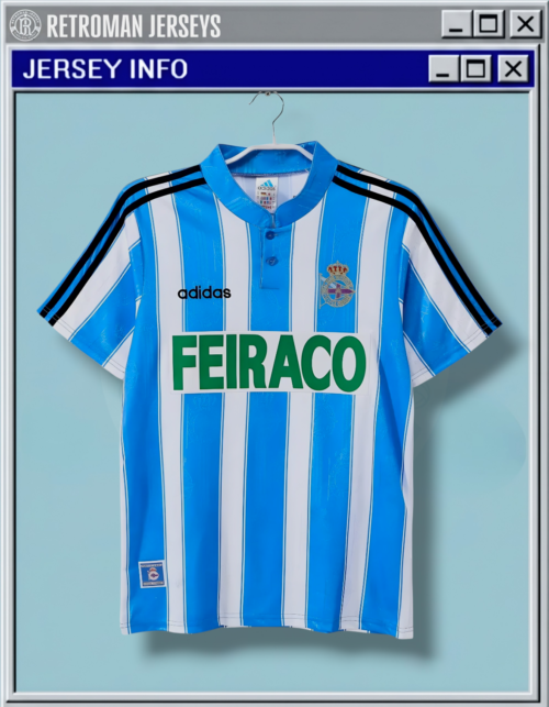 1997-99 Deportivo La Coruña Home Jersey - Adidas x Feiraco