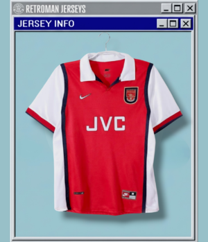 1998-99 Arsenal Home Jersey - Red/White JVC Classic