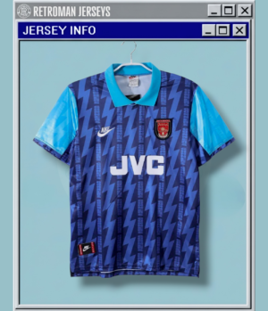 1994-95 Arsenal Away Jersey - Blue Lightning Nike Classic