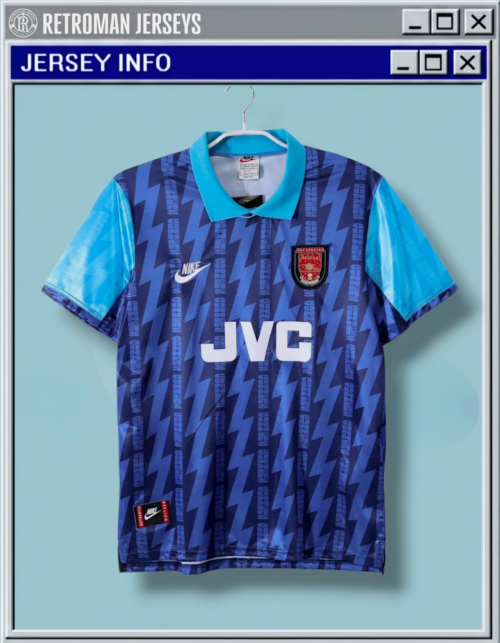 1994-95 Arsenal Away Jersey - Blue Lightning Nike Classic