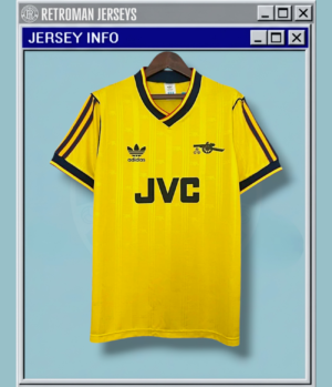 1986-87 Arsenal Away Jersey - Yellow Adidas Originals Retro