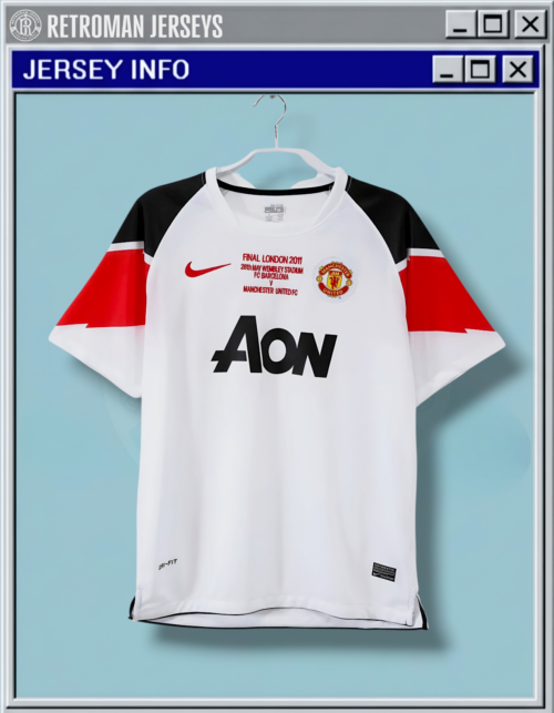 2010-11 Manchester United Away Shirt - Champions League Final Wembley