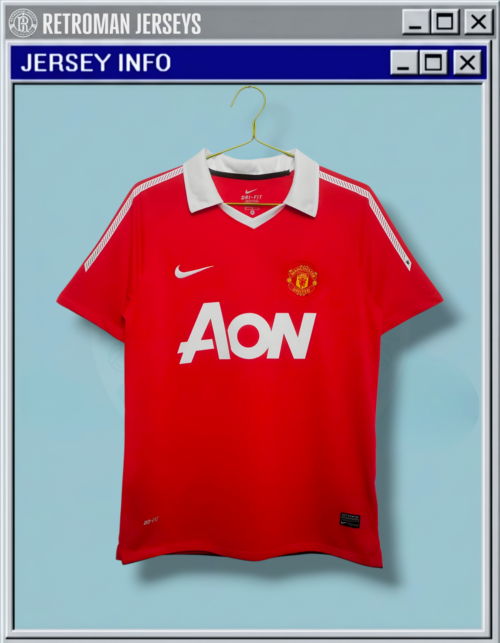 Manchester United 10/11 Retro Home Shirt - Premier League Champions Edition