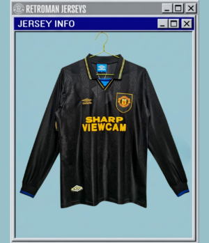 1993-95 Manchester United  long sleeve Away Jersey - Sharp Viewcam Retro