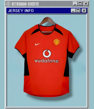 2002-04 Manchester United Home Jersey - Nike x Vodafone