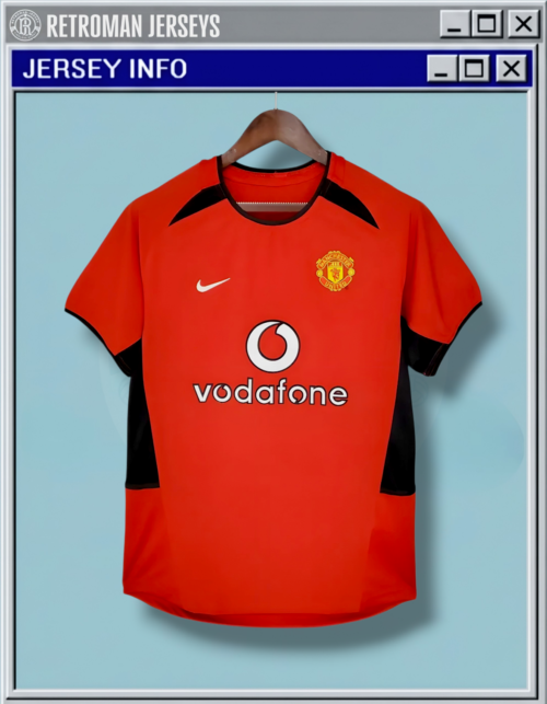 2002-04 Manchester United Home Jersey - Nike x Vodafone