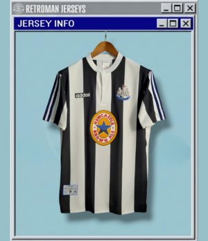 1995-97 Newcastle United Home Shirt - Vintage Adidas Brown Ale Retro
