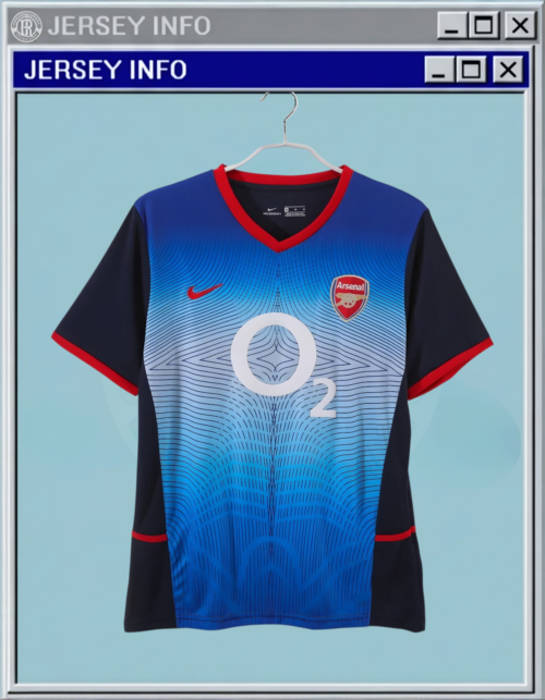 2002-03 Arsenal Away Jersey - Blue O2 Classic