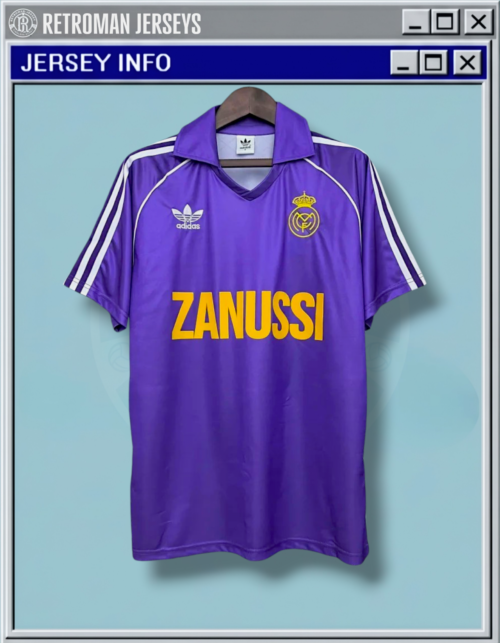 Real Madrid 1984-85 "Zanussi Purple" Retro Away Jersey
