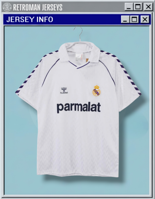 Real Madrid 1986-87 Home Retro Jersey